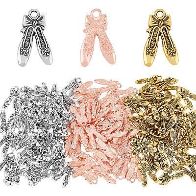 150Pcs 3 Colors Tibetan Style Alloy Pendants FIND-DC0003-97-1
