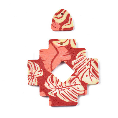 Handmade Polymer Clay Pendants CLAY-N010-038B-1
