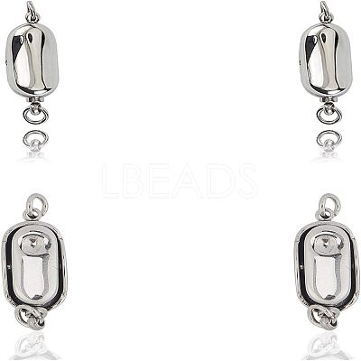 304 Stainless Steel Box Clasps STAS-UN0005-15P-1