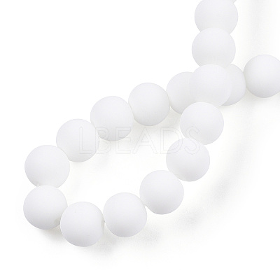 Opaque Glass Beads Strands GLAA-T032-P8mm-MD02-1