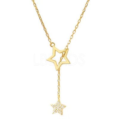 Star Alloy Crystal Rhinestone Lariat Necklaces for Women FS-WG0CF7B-01-1