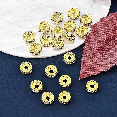 Brass Rhinestone Spacer Beads RB-A014-Z8mm-01G-1