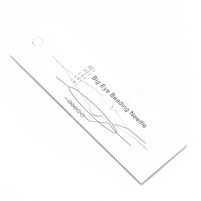 Iron Big Eye Beading Needles TOOL-N006-03-1