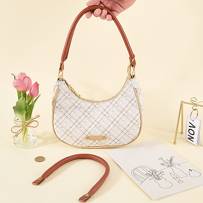2Pcs PU Imitation Leather Bag Handles DIY-CL0001-62B-1