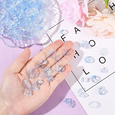 150Pcs Gradient Color Transparent Glass Beads GLAA-YW0004-91A-1