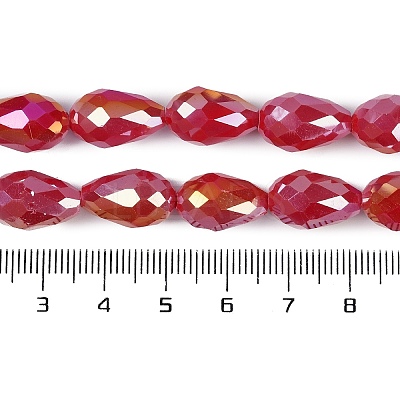 Opaque Solid Color Electroplate Glass Beads Strands EGLA-N013-P10mm-B07-1