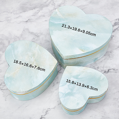 Marble Texture Pattern Paper Cardboard Jewelry Boxes CON-BC0006-17D-1