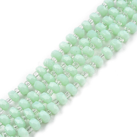 Imitation Jade Glass Beads Strands GLAA-N052-04-B04-1