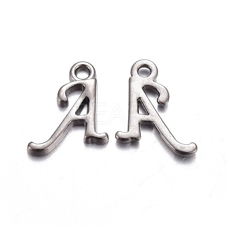 Gunmetal Plated Alloy Letter Pendants PALLOY-J718-01B-A-1