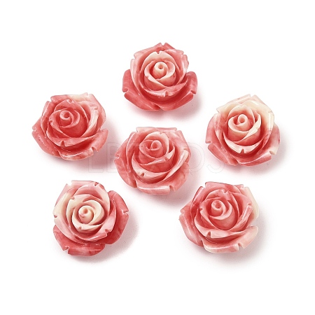 Synthetic Coral Dyed Carved Beads SHEL-Z003-03F-1
