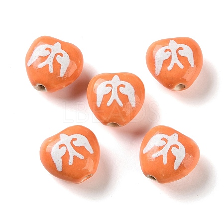 Printed Handmade Porcelain Beads FIND-H023-01E-1