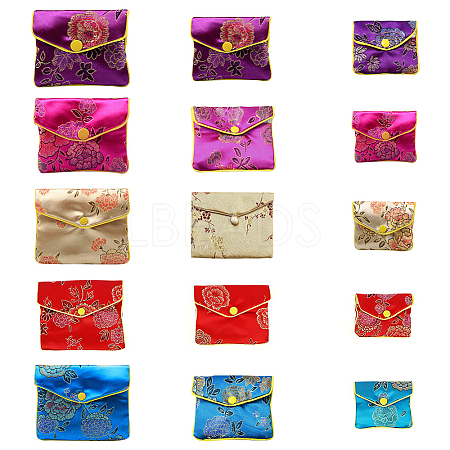 Embroidery Damask Cloth Pouches Set ABAG-NB0001-14-1