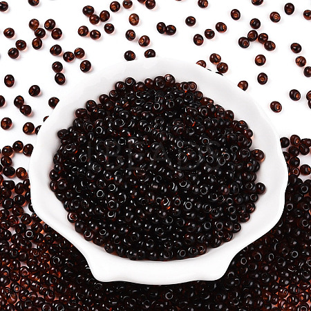 3/0 Baking Paint Glass Fringe Seed Beads SEED-A034-04J-1