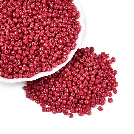8/0 3mm Baking Paint Glass Seed Beads Loose Spacer Beads X-SEED-S002-K5-1