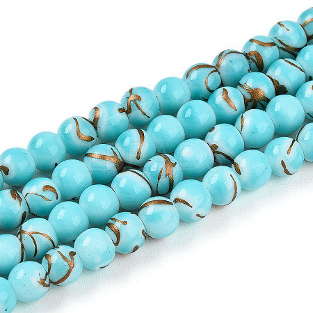 Baking Paint Glass Beads X1-DGLA-N010-6mm-03-1