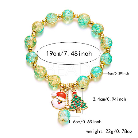 Christmas Alloy Enamel Charm Bracelets FS-WGDAB1C-03-1
