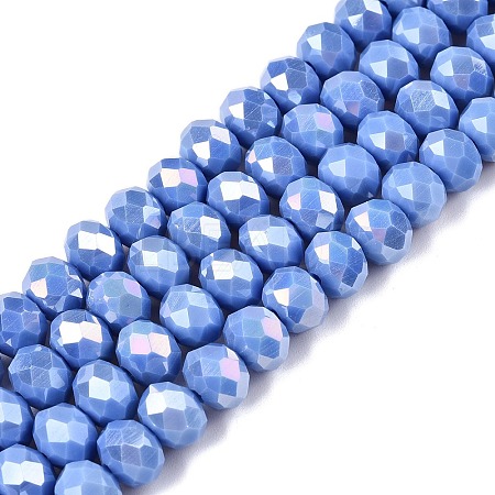 Electroplate Glass Beads Strands LS-EGLA-A044-P8mm-B17-1
