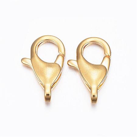 304 Stainless Steel Lobster Claw Clasps STAS-L187-01G-1