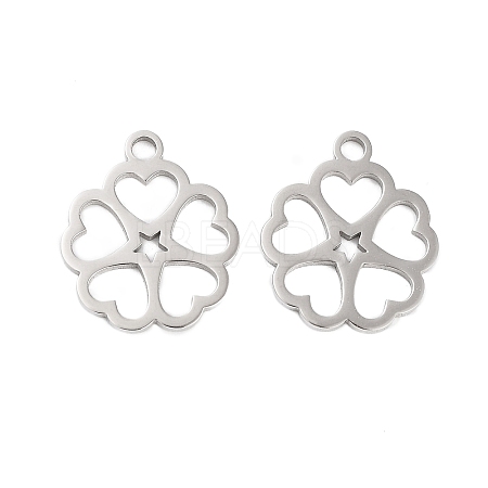 Non-Tarnish 316 Stainless Steel Charms STAS-C096-10F-P-1