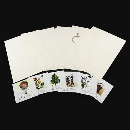 Cardboard DIY Paper Quilling Tools Drawings Sample Cards DIY-R023-14-1