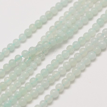 Natural Amazonite Round Bead Strands G-A130-3mm-14-1