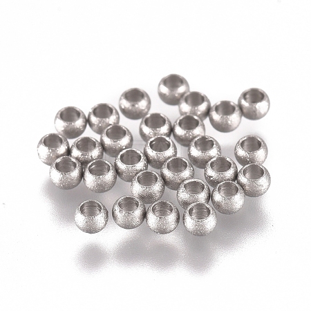 Tarnish Resistant 304 Stainless Steel Beads STAS-G225-35P-01-1