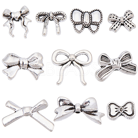 100Pcs 10 Styles Tibetan Style Alloy Beads FIND-BM0001-50-1