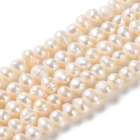 Natural Cultured Freshwater Pearl Beads Strands PEAR-E018-51-1