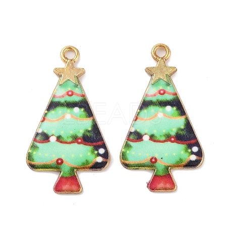 Christmas Theme Rack Plating Alloy Pendants FIND-M020-02C-G-1