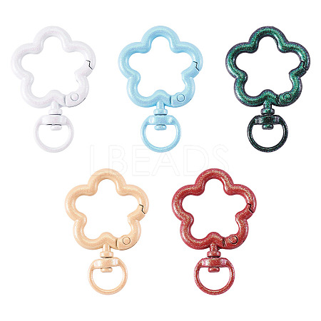 5Pcs Spray Painted Alloy Swivel Snap Hook Clasps FIND-TADJ0001-07-1