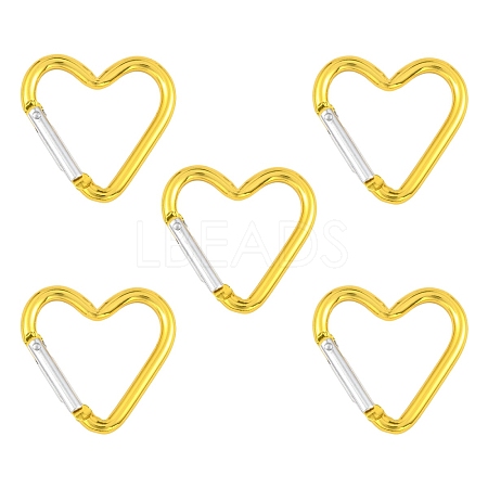 5Pcs Zinc Alloy Spring Gate Rings FIND-YW0010-59G-1