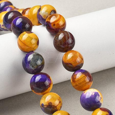 Natural Multi-Color Agate Beads Strands G-A261-B20-14mm-1