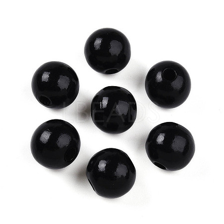 Painted Natural Wood Beads X-WOOD-A018-16mm-20-1