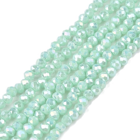 Electroplate Glass Beads Strands EGLA-A044-P1mm-B14-1