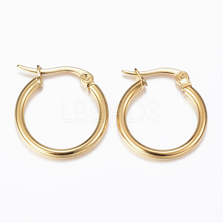 304 Stainless Steel Hoop Earrings EJEW-H344-02G-1