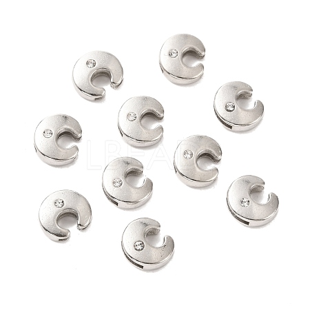 Letter Slider Beads for Watch Band Bracelet Making ALRI-O012-C-NR-1