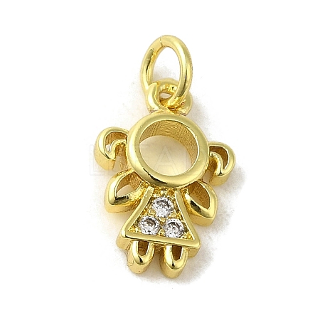 Brass Micro Pave Cubic Zirconia Charms KK-M283-18B-01-1