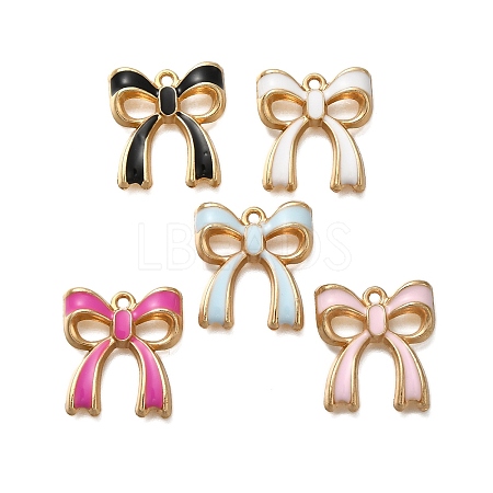 Rack Plating Alloy Enamel Pendants ENAM-S021-04G-A-1