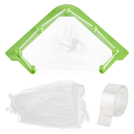 2Sets 2 Styles ABS Plastic Sink Strainers Basket & Bags AJEW-GA0002-76-1