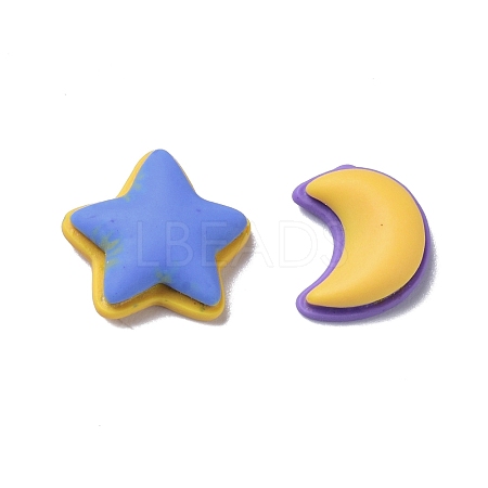 Opaque Resin Cabochons RESI-K012-15-1