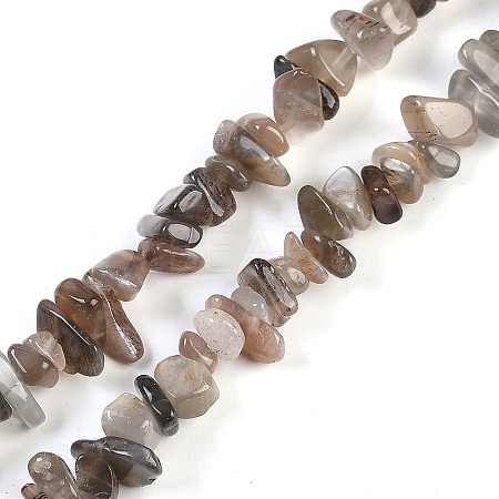 Natural Black Sunstone Beads Strands G-G905-17-1