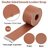 2M Flat Single Face Lychee Pattern Imitation Leather Band LC-WH0010-02B-03-2