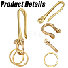 1PC U-Shaped Brass Key Hook Shackle Clasps KK-CP0001-05B-6