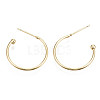 Brass Half Hoop Earrings EJEW-N018-001-NF-2