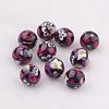 Spray Painted Resin Beads GLAA-F049-A23-1