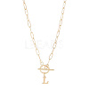 304 Stainless Steel Letter Pendant Necklaces NJEW-LP0001-52L-G-1