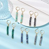 Natural & Synthetic Mixed Gemstone Beaded Dangle Leverback Earrings EJEW-JE05480-2