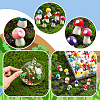 AHADEMAKER 160Pcs 8 Colors Mini Resin Mushroom Figurines DJEW-GA0001-34-3