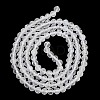 Faceted Round Natural Rainbow Moonstone Bead Strands G-F289-05-5