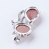 Synthetic Goldstone Kitten Pendants G-P352-B04-2